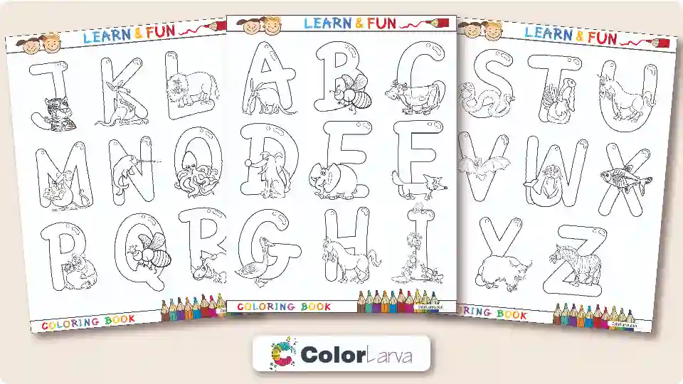 Free Alphabets Coloring Pages for Kids