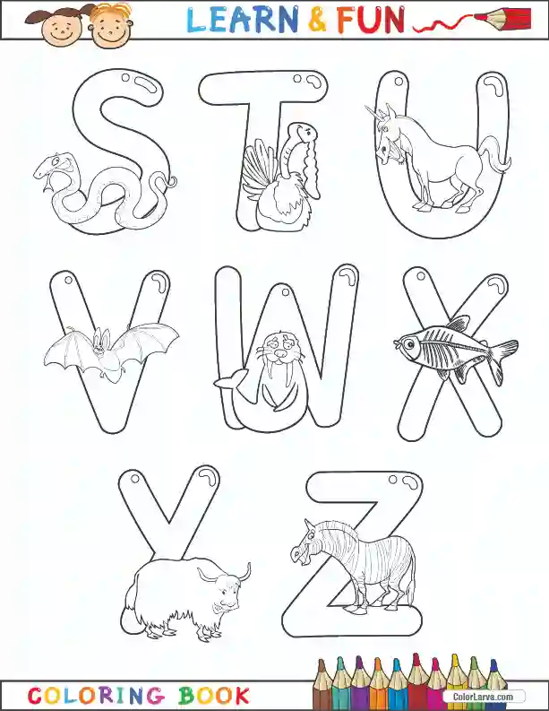 Free Alphabets Coloring Pages