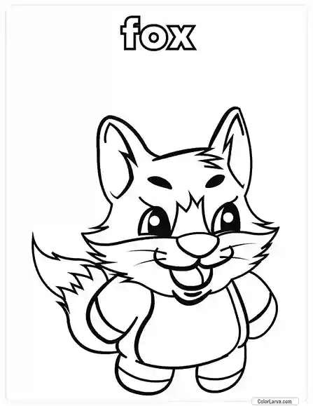 18. Animal Coloring Pages for Kids - Fox