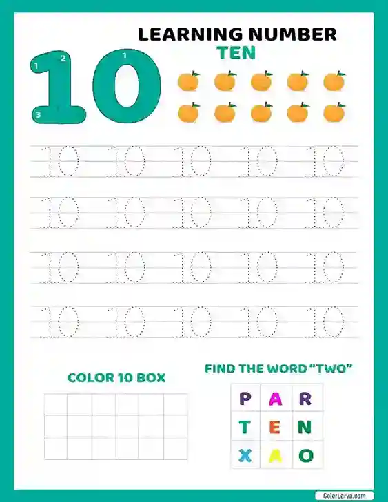 Counting worksheets for preschool and kindergarten 10