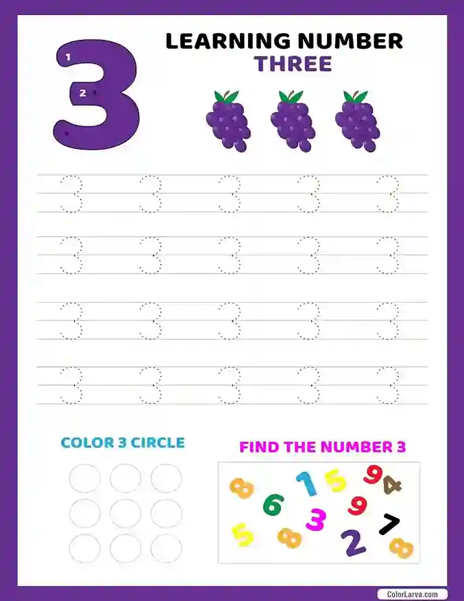 Counting worksheets for preschool and kindergarten 3