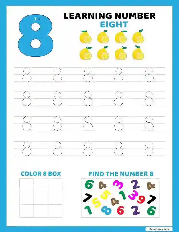 Counting worksheets for preschool and kindergarten 8