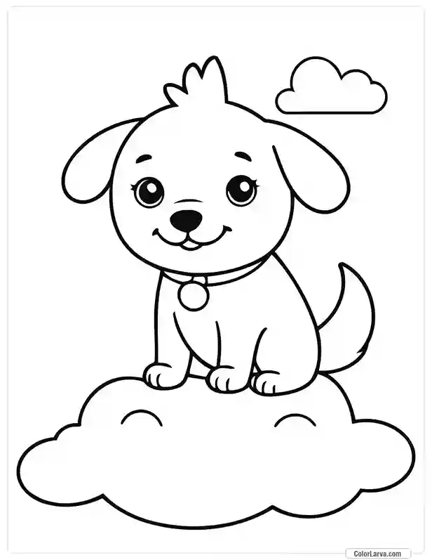 Cute Coloring Pages for Kids 14 dog-doodle