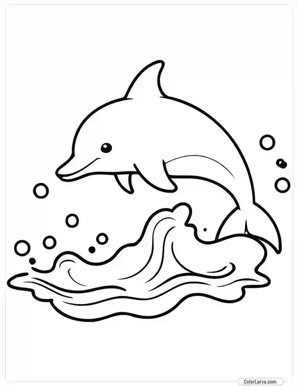 Cute Coloring Pages for Kids 16 dolphin-drawing-kids-coloring-page