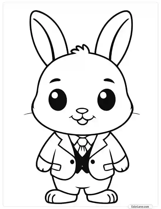 Cute Coloring Pages for Kids 28 rabbit-doodle-colouring-activity-kids