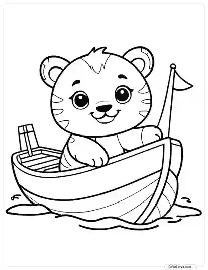 Cute Coloring Pages for Kids 32 tiger-doodle-kids-coloring-page