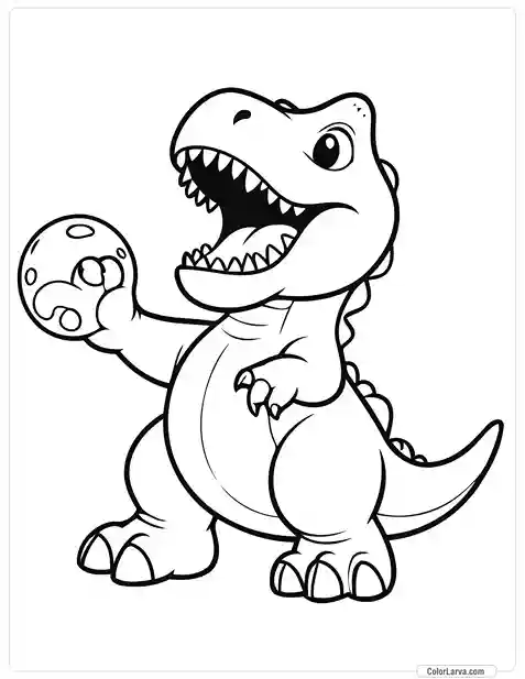 Cute Coloring Pages for Kids 33 tyrannosaurus-children-colouring-activity