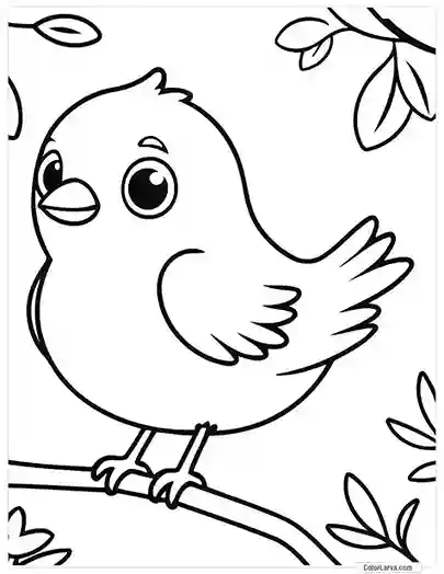 Cute Coloring Pages for Kids 45 cute-bird-doodle-children-worksheet