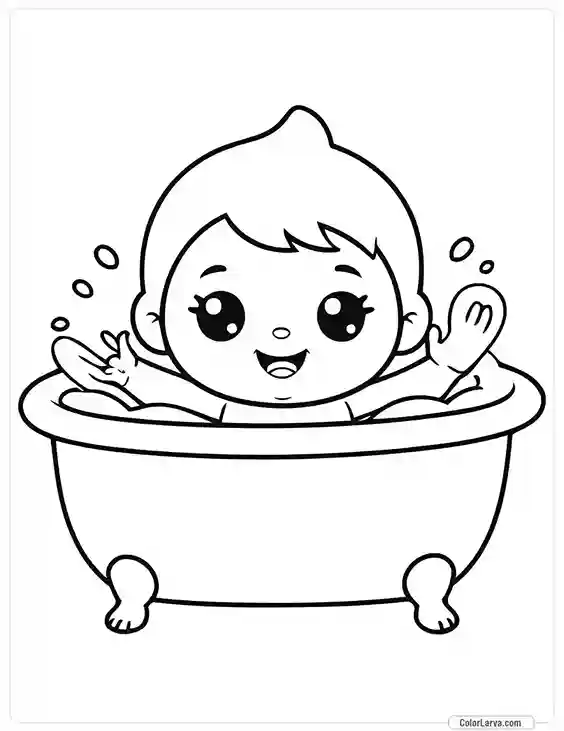 Cute Coloring Pages for Kids 5 baby-doodle-kids