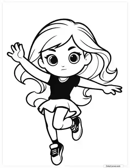 Cute Coloring Pages for Kids 51 cute-girl-doodle-kids-coloring-worksheet