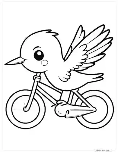 Cute Coloring Pages for Kids 52 cute-hummingbird-doodle-kids-colouring-page