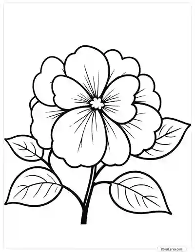 Cute Coloring Pages for Kids 53 cute-hydrangea-colouring-page-kids