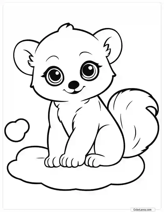 Cute Coloring Pages for Kids 55 cute-lemur-doodle-toddlers-coloring-activity