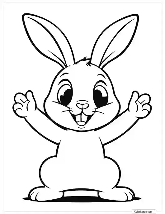 Cute Coloring Pages for Kids 63 cute-rabbit-doodle-toddlers-coloring-activity