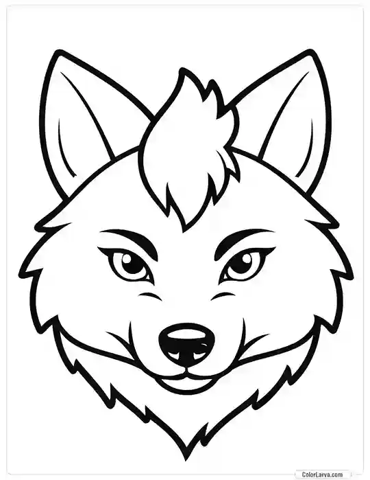 Cute Coloring Pages for Kids 68 cute-wolf-drawing-colouring-activity