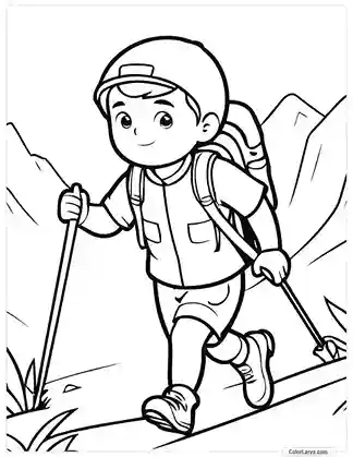 Cute Coloring Pages for Kids 7 boy-drawing