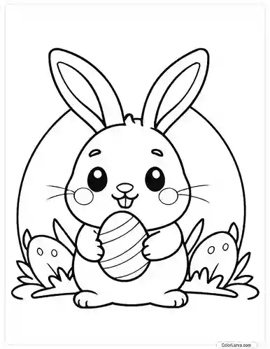 Cute Coloring Pages for Kids 8 bunny-hand-drawn-toddlers