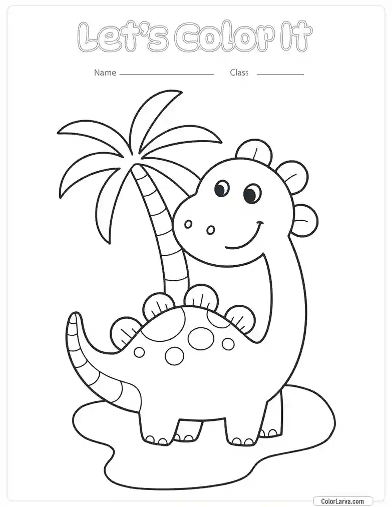 Dinosaur Coloring Pages for Kids 2