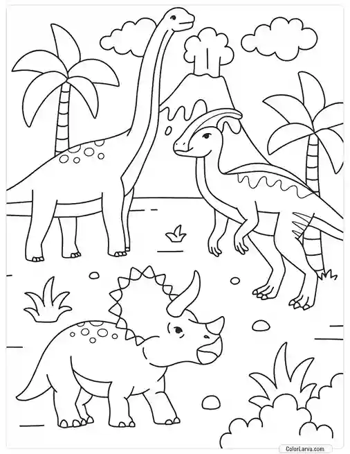 Dinosaur Coloring Pages for Kids 4