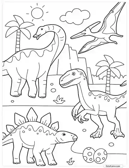 Dinosaur Coloring Pages for Kids 5