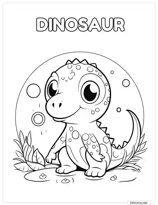 Dinosaur Coloring Pages for Kids Dino 1