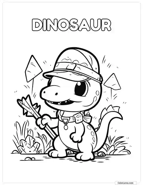 Dinosaur Coloring Pages for Kids Dino 2