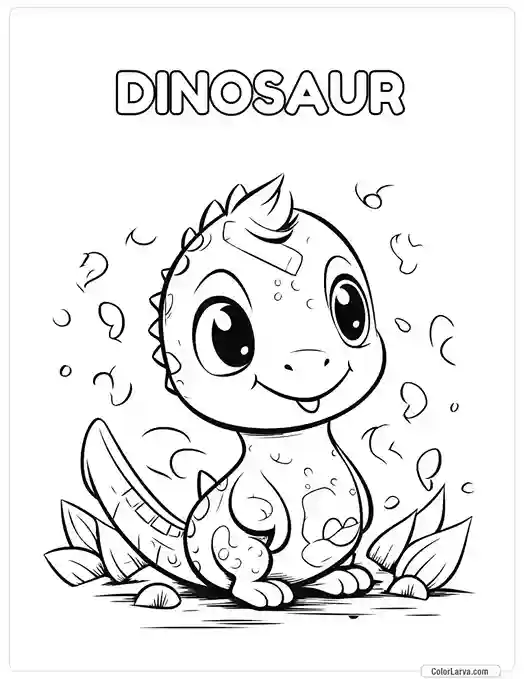 Dinosaur Coloring Pages for Kids Dino 3