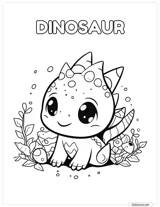 Dinosaur Coloring Pages for Kids Dino 4