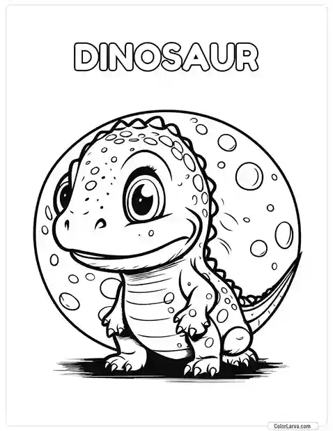 Dinosaur Coloring Pages for Kids Dino 6