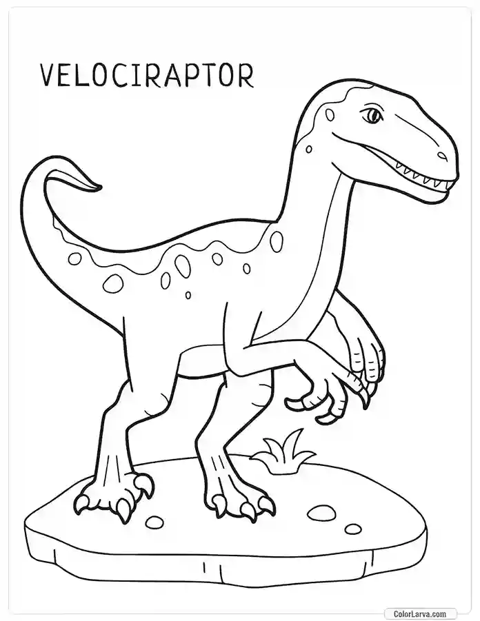 Dinosaur Coloring Pages for Kids velociraptor-dinosaur 13