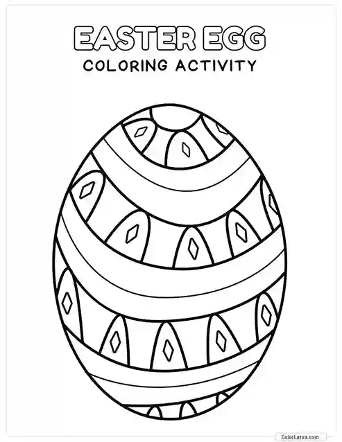 Easter Egg Coloring Sheet For Kids 3