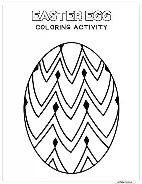 Easter Egg Coloring Sheet For Kids 4