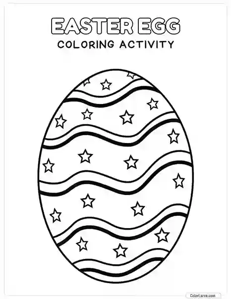 Easter Egg Coloring Sheet For Kids 6