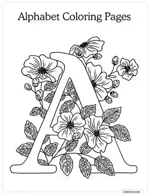 Floral Alphabet A