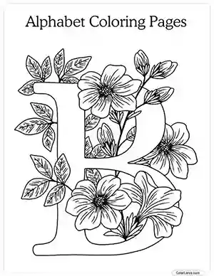 Floral Alphabet B