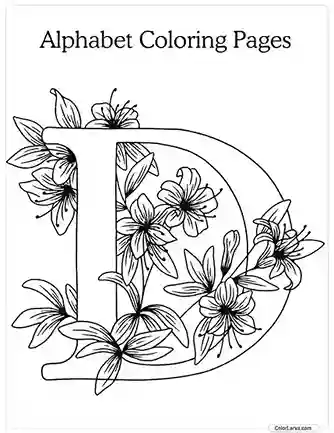 Floral Alphabet D