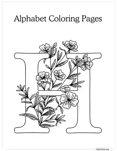 Floral Alphabet H