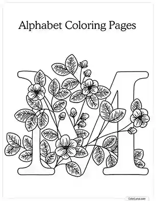 Floral Alphabet M