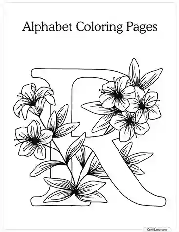 Floral Alphabet R