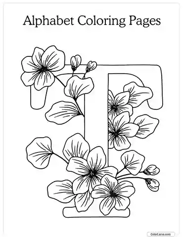 Floral Alphabet T