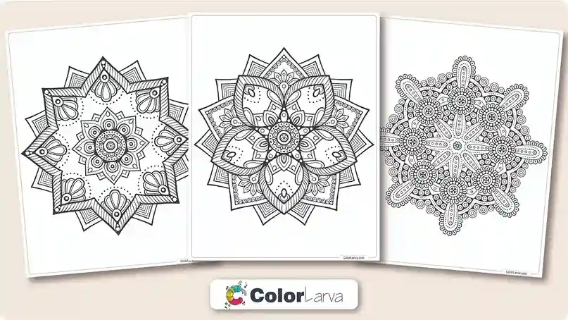 Flower Mandala Thumbnail - Mandala Coloring Pages