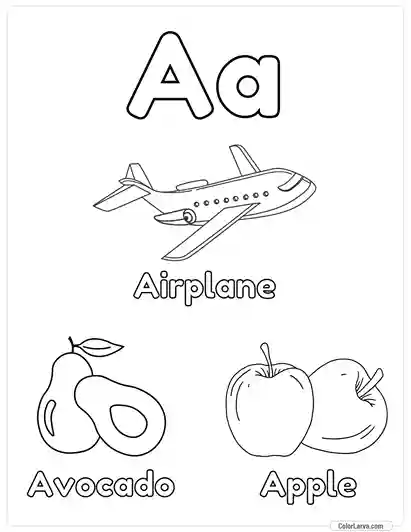 Free Printable Alphabet Coloring Pages for Kids - Letter A