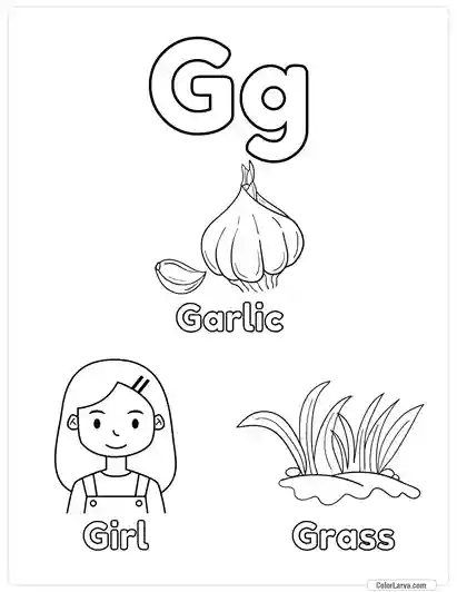 Free Printable Alphabet Coloring Pages for Kids - Letter G