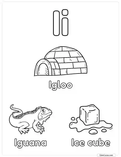 Free Printable Alphabet Coloring Pages for Kids - Letter I