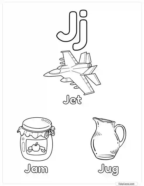 Free Printable Alphabet Coloring Pages for Kids - Letter J