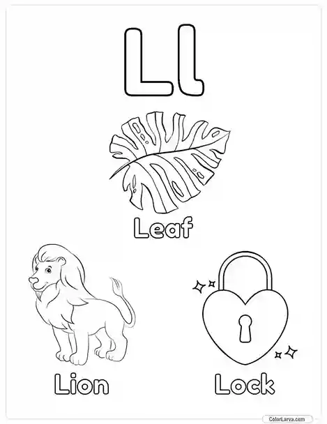 Free Printable Alphabet Coloring Pages for Kids - Letter L