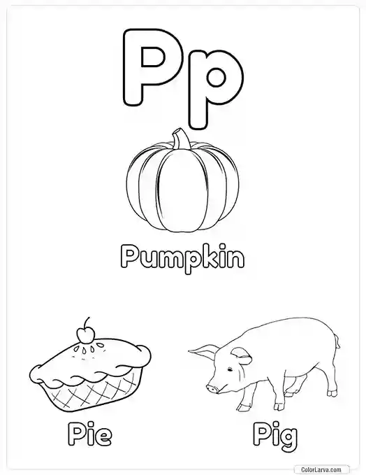 Free Printable Alphabet Coloring Pages for Kids - Letter P