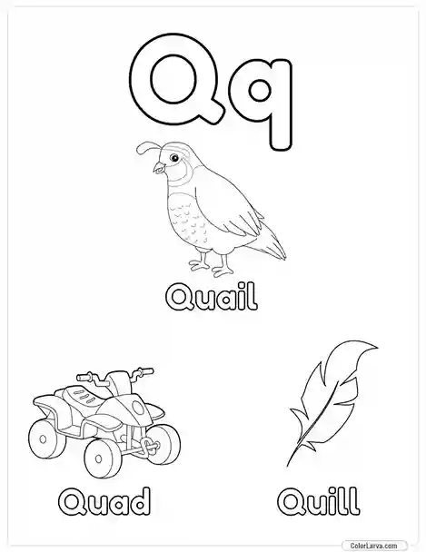 Free Printable Alphabet Coloring Pages for Kids - Letter Q