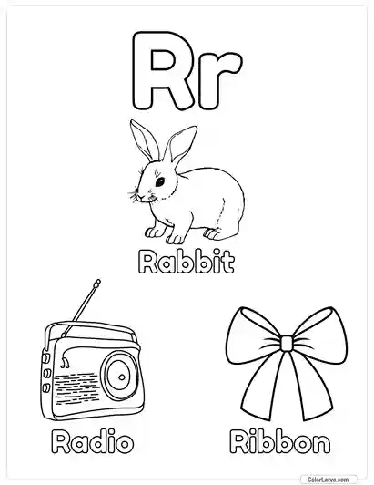 Free Printable Alphabet Coloring Pages for Kids - Letter R