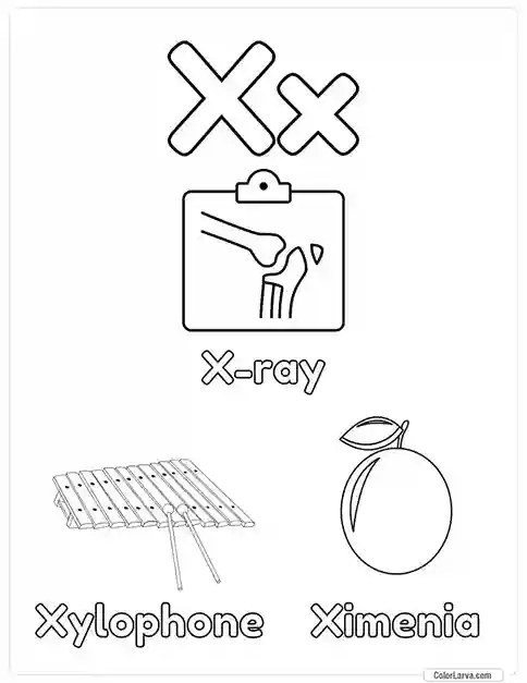 Free Printable Alphabet Coloring Pages for Kids - Letter X